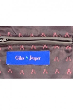 Giles & Jasper Brown Hip Length Leather Jacket #221318DAO