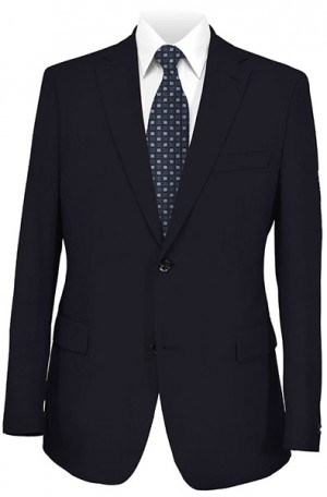 Hugo Boss Navy Solid Color Tailored Fit Suit 28332-SV
