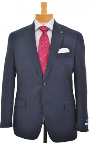 Hart Schaffner Marx Medium Blue Tailored Fit Suit #299-250992A