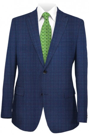 Betenly Blue Pattern Tailored Fit Sportcoat 2JS72019
