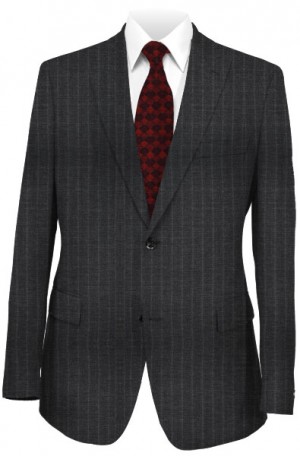 Varvatos Gray Pinstripe Peak Lapel Slim Fit Suit 3456D
