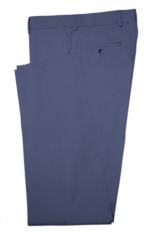 Betenly Medium Blue Solid Color Dress Slacks 3F0012
