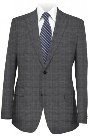Rubin Gray Windowpane Tailored Fit Suit 40959