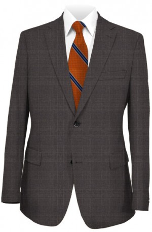 Rubin Brown Quiet Plaid Tailored Fit Suit #43502-EMP
