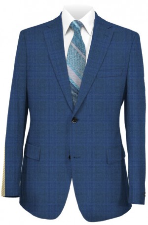 Rubin Blue Pattern Tailored Fit Suit #43516