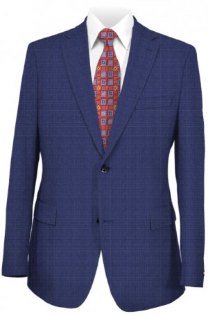 Rubin Dark Blue Pattern Tailored Fit Suit #43901