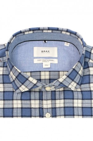 Brax Blue Light Flannel Slim Fit Shirt #45-3594-23