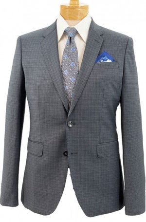 Lief Horsen Gray 'Fancy Solid' Slim Fit Suit #4605-ROCK-GRY