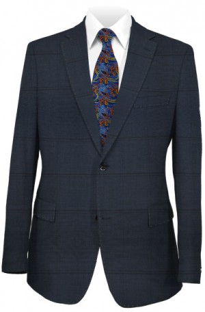 Hugo Boss Navy Windowpane Tailored Fit Suit #50300416-411