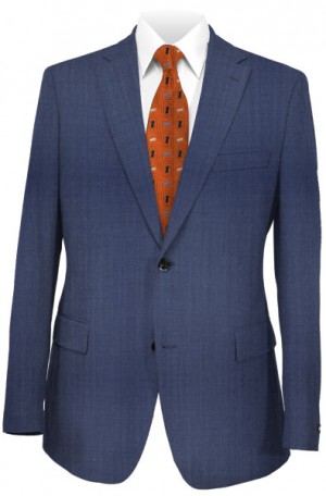 Hugo Boss Blue Herringbone Tailored Fit Suit #50331103-437