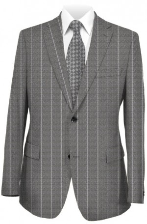 Hugo Boss Gray Chalk Stripe Tailored Fit Suit #50394859-032