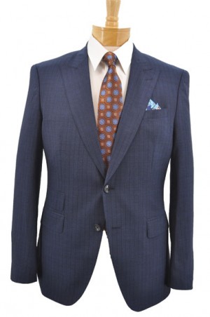 Hugo Boss Dark Blue Stripe Slim Fit Suit #50417587-402