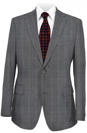 Rubin Charcoal Windowpane Tailored Fit Suit 52029
