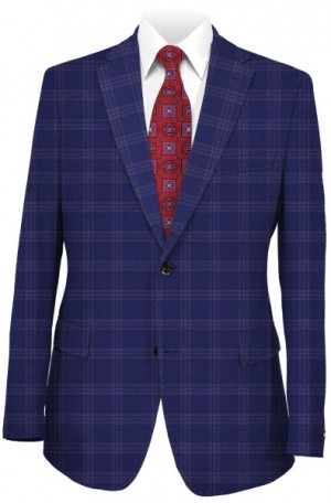 Tiglio Navy with Purple Tailored Fit Sportcoat #55F16-260-3