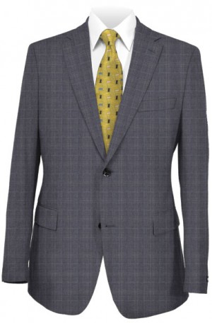 Rubin Light Gray Pattern Tailored Fit Suit #56314