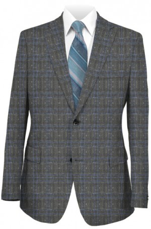 Calvin Klein Gray & Blue Pattern 'X' Slim Fit Suit #5EZX160
