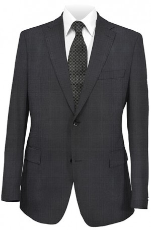 Calvin Klein Black Pattern Tailored Fit Suit #5FX0717