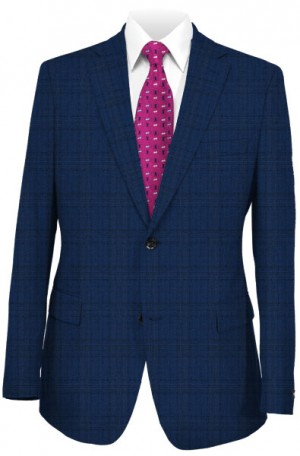 Calvin Klein Blue Pattern Tailored Fit Suit #5FX2184