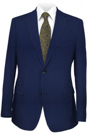 Calvin Klein Blue Tonal Stripe 'Extreme' Slim Fit Suit #5FY0160