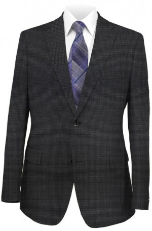 Calvin Klein Charcoal Mini-Check 'X' Slim Fit Suit #5FY0416