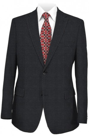 Calvin Klein Black Tonal Windowpane 'X Slim' Fit Suit #5FY1072