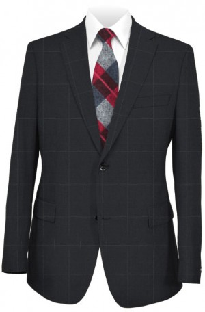 Calvin Klein Black Windowpane 'Extreme Slim Fit' Suit #5FYL066