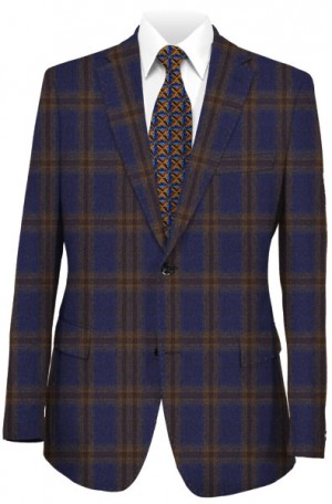 Canaletto Blue & Brown Tailored Fit Sportcoat #64523-1