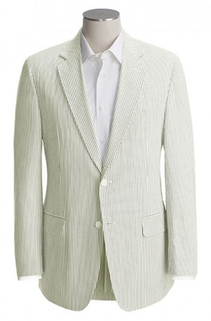 Palm Beach Tan & White Seersucker Suit 7257FF-IV