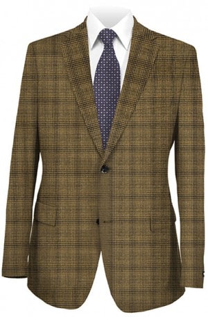 Baroni Brown Pattern Silk-Wool Sportcoat #7855-1
