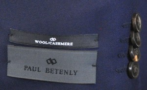 Betenly Navy Wool-Cashmere Blazer #7S0001