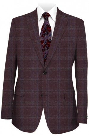 TailoRED Plum Pattern Tailored Fit Sportcoat #8110056