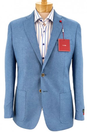 TailoRED Light Blue Silk Slim Fit Sportcoat #8110247