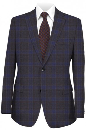 TailoRED Navy & Brown Pattern Sportcoat #8130055
