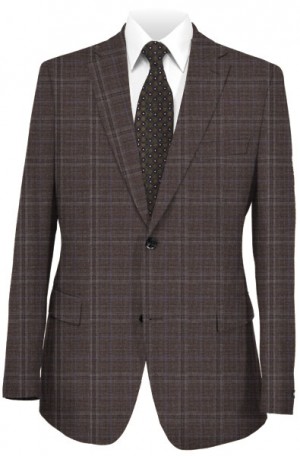 TailoRED Brown Pattern Tailored Fit Sportcoat #8130057