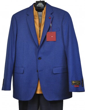 TailoRED Blue Wool-Cashmere Tailored Fit Sportcoat #8140001