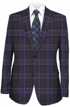 TailoRED Navy Pattern Wool-Cashmere Sportcoat #8140067