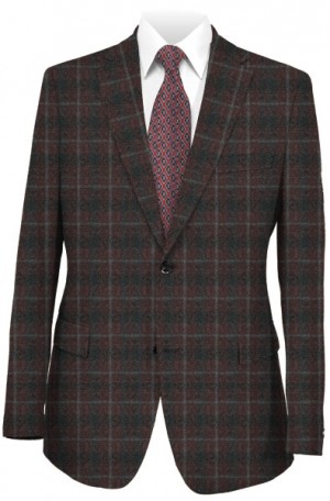 TailoRED Burgundy Pattern Tailored Fit Sportcoat #8160054