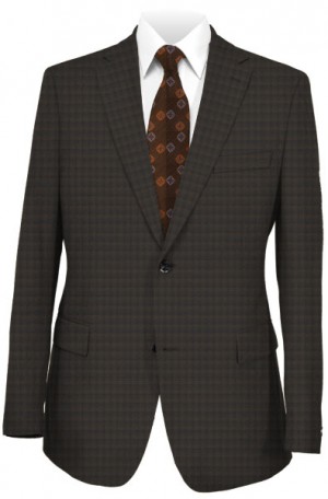 Petrocelli Brown Check Classic Fit Sportcoat #85110