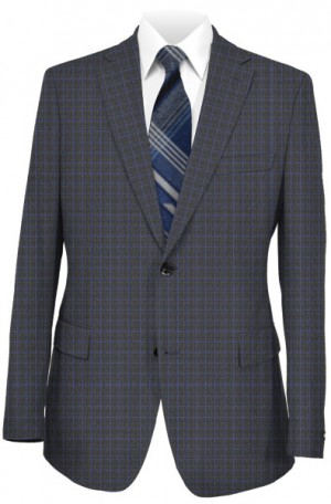 Canaletto Charcoal Check Tailored Fit Suit #863234-1