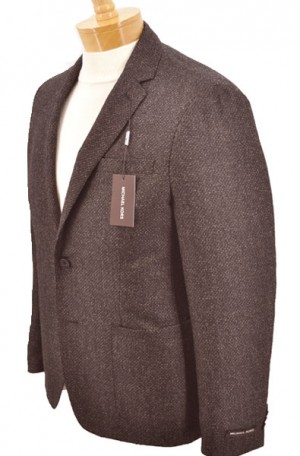 Michael Kors Burgundy Brown Tweed Slim Fit Sportcoat #8SZ0084