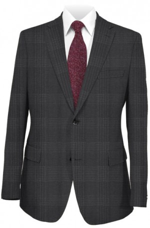Canaletto Black Pattern Tailored Fit Suit 96119-1