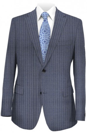 Rubin Blue Stripe Tailored Fit Suit #A00367