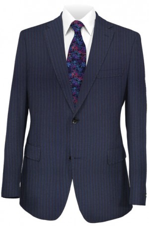 Rubin Blue Stripe Slim Fit Suit #A00541