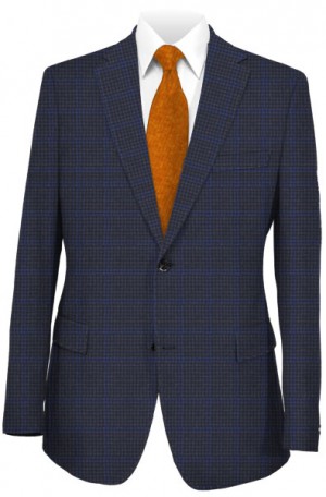 Rubin Navy Check Tailored Fit Suit #A0056