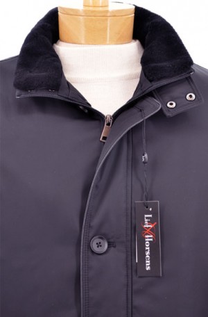 Lief Horsens Navy Fingertip Length Slim Fit Coat #C009-LUKE-2-NVY