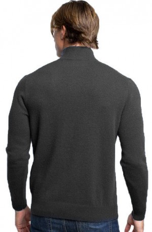 Quinn Black 1/4-Zip Merino Wool Sweater CM83107-BLK