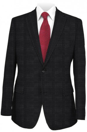 Canaletto Black Windowpane Tailored Fit Suit #CR188001-2