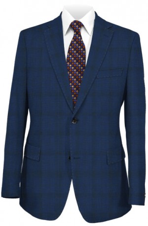 Canaletto Blue with Brown Pattern Tailored Fit Suit #CR188011-5
