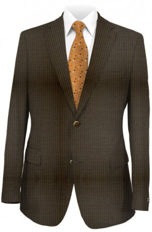Hickey Freeman Brown Stripe Suit #F01-312104