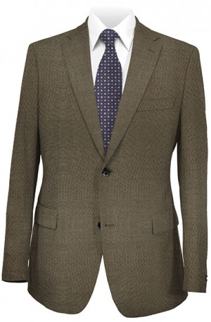 Hickey Freeman Medium Brown Solid Color Suit #F15-312208